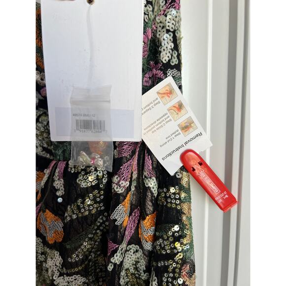 Mac Duggal Floral One Shoulder Gown - 49774 Size 12 NWT - Picture 8 of 9